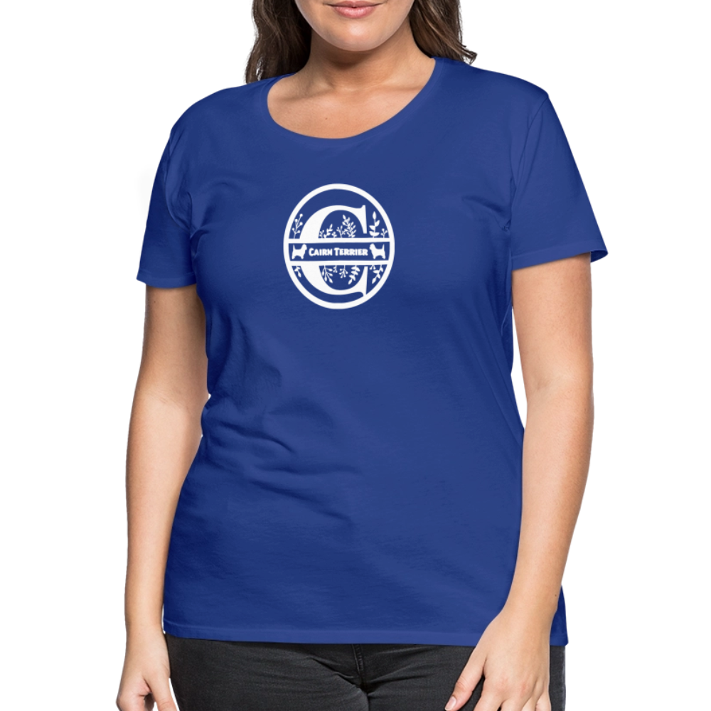 Women’s Premium T-Shirt - Cairn Terrier - Monogramm - Königsblau