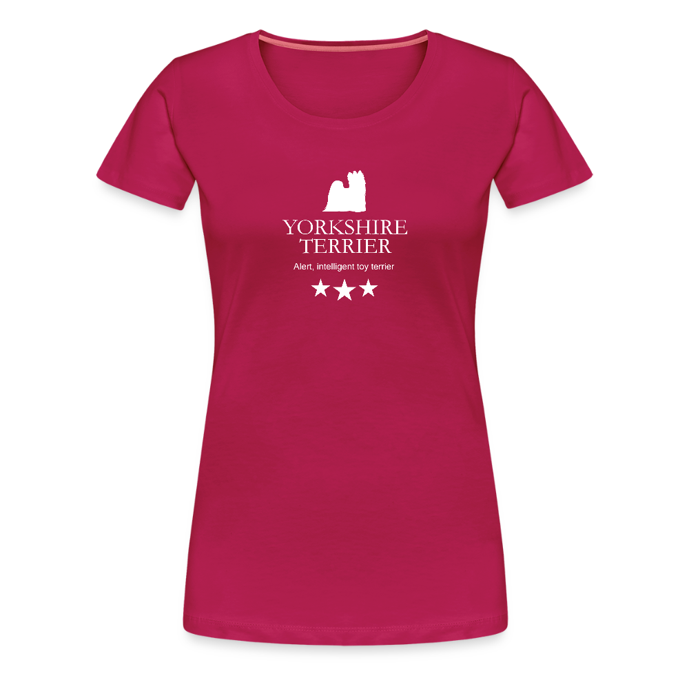 Women’s Premium T-Shirt - Yorkshire Terrier - Alert, intelligent toy terrier... - dunkles Pink