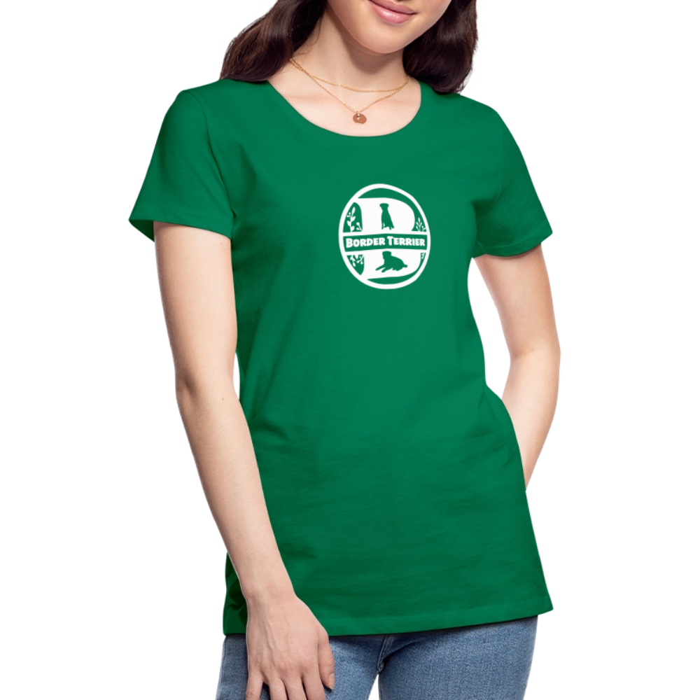 Women’s Premium T-Shirt - Border Terrier - Monogramm - Kelly Green