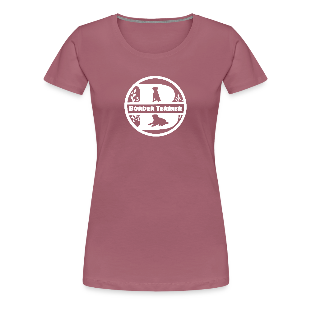 Women’s Premium T-Shirt - Border Terrier - Monogramm - Malve