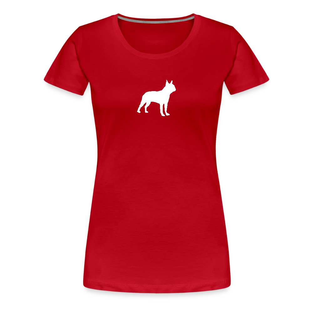 Boston Terrier-Silhouette | Women’s Premium T-Shirt - Rot