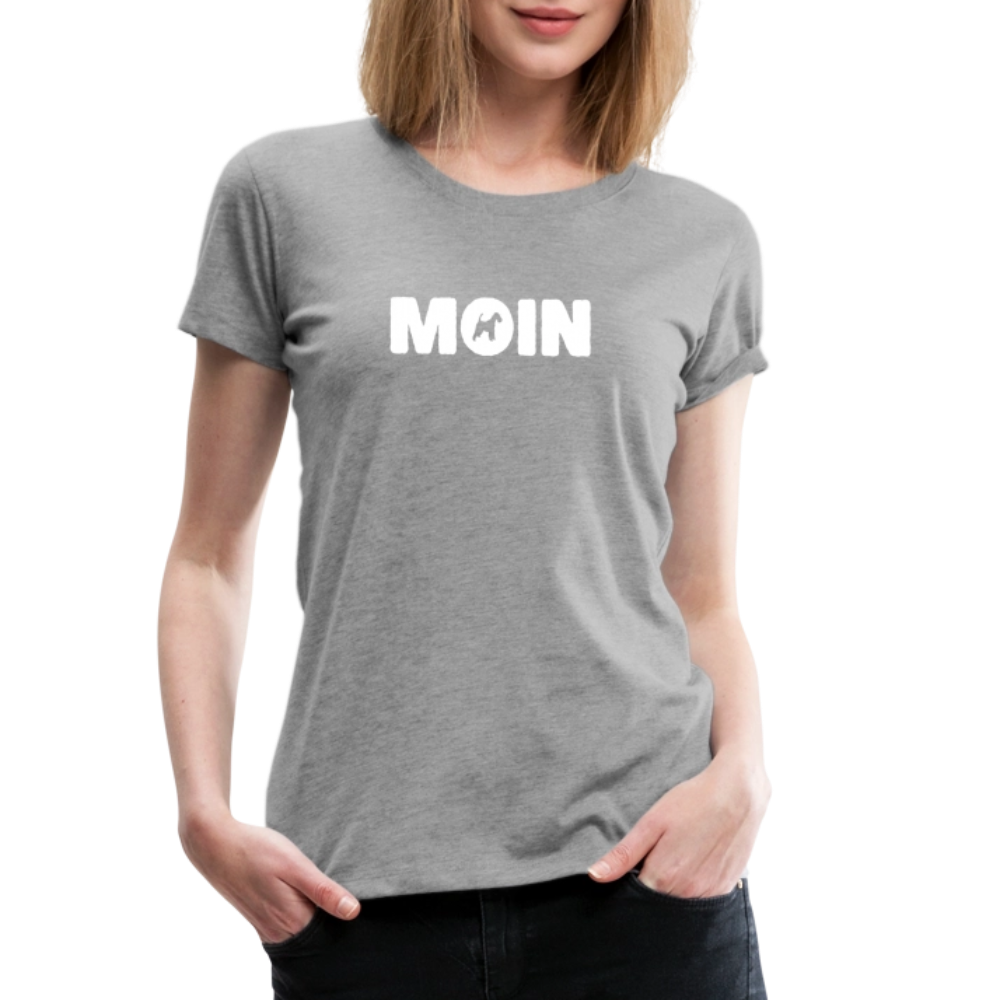 Women’s Premium T-Shirt - Drahthaar Foxterrier - Moin - Grau meliert