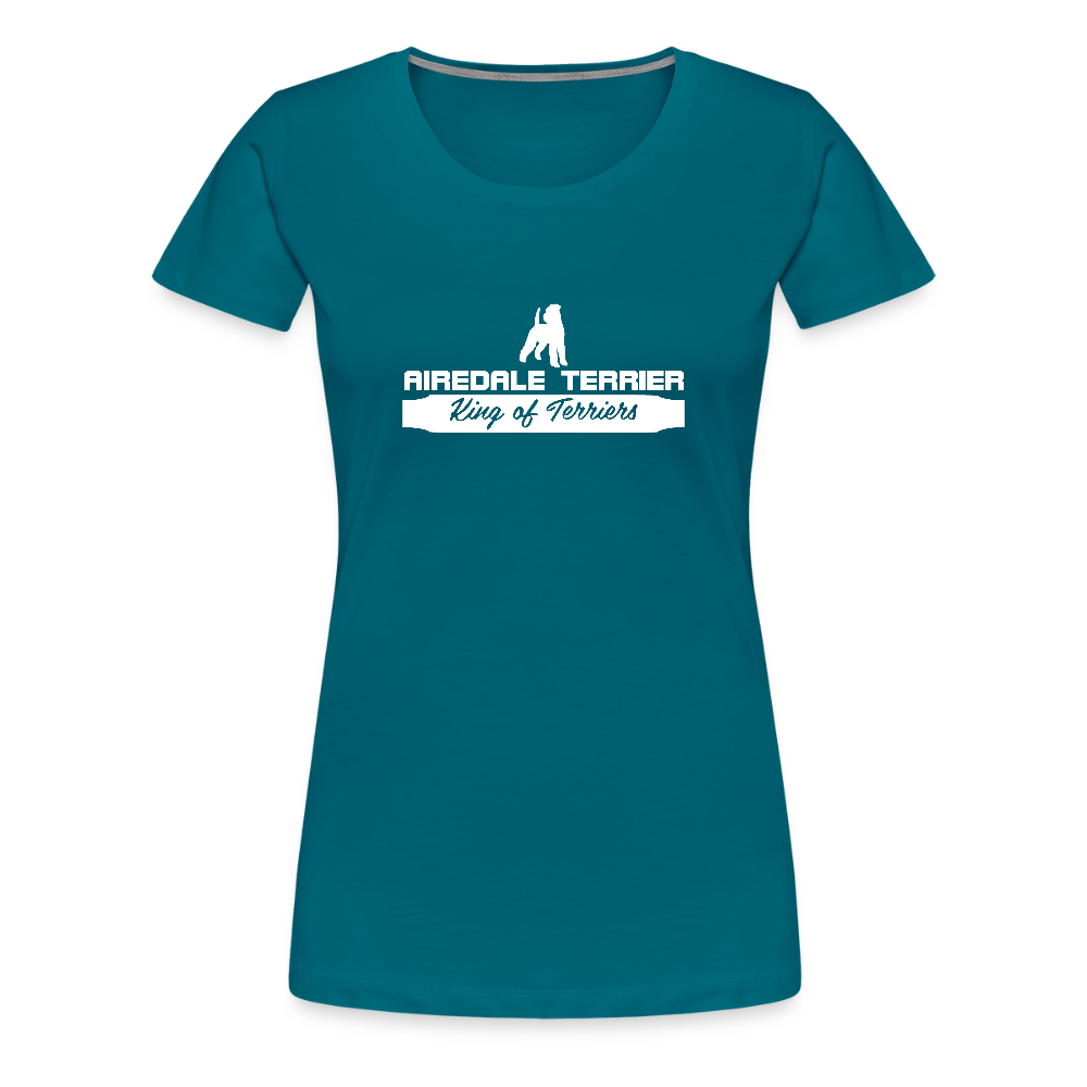 Frauen Premium T-Shirt - Airedale Terrier - King of terriers... - Divablau