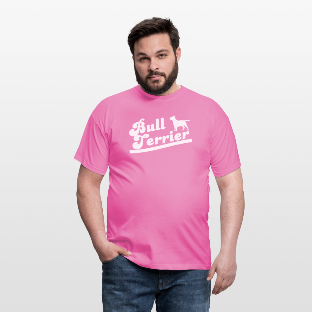 Bull Terrier-Schriftzug | Männer T-Shirt - Pink