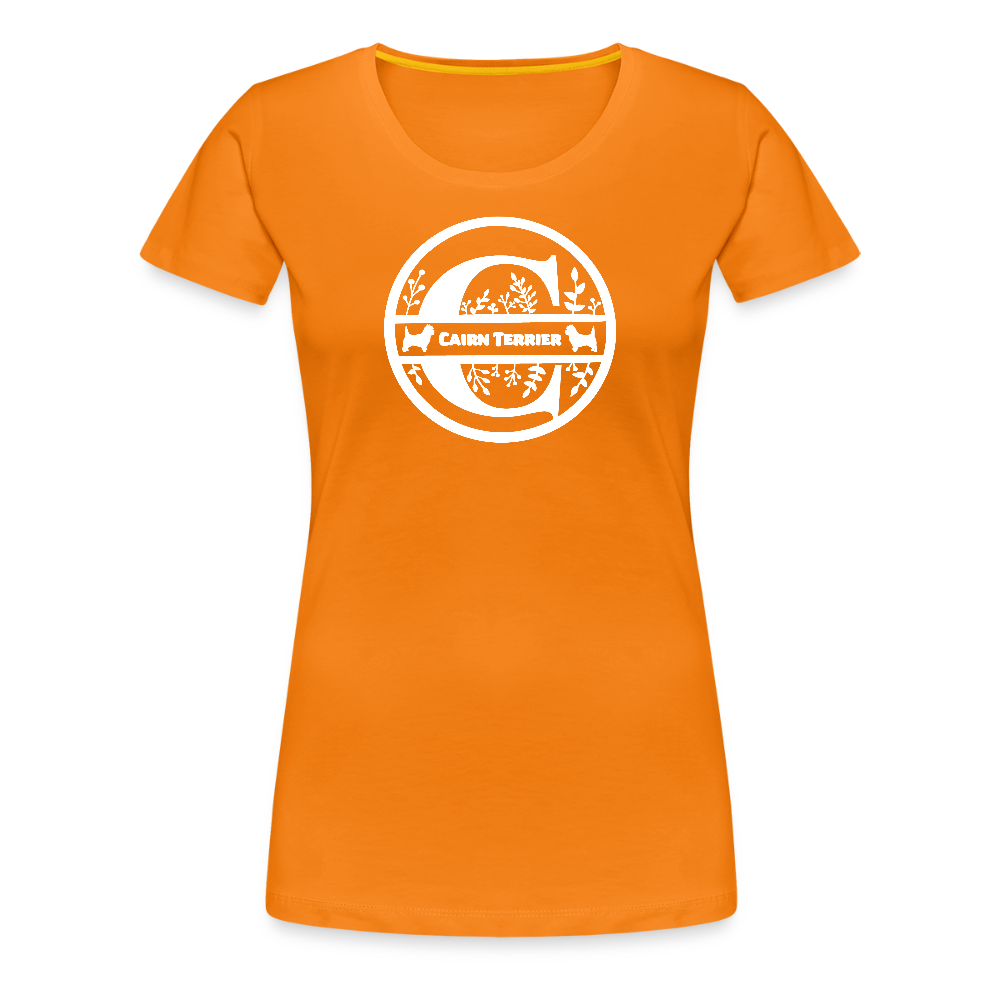 Women’s Premium T-Shirt - Cairn Terrier - Monogramm - Orange