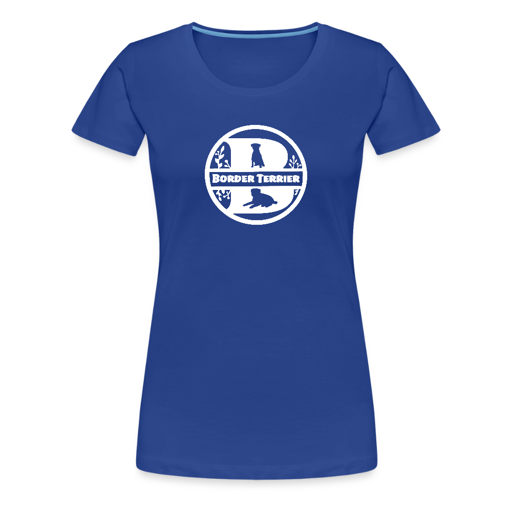 Women’s Premium T-Shirt - Border Terrier - Monogramm - Königsblau