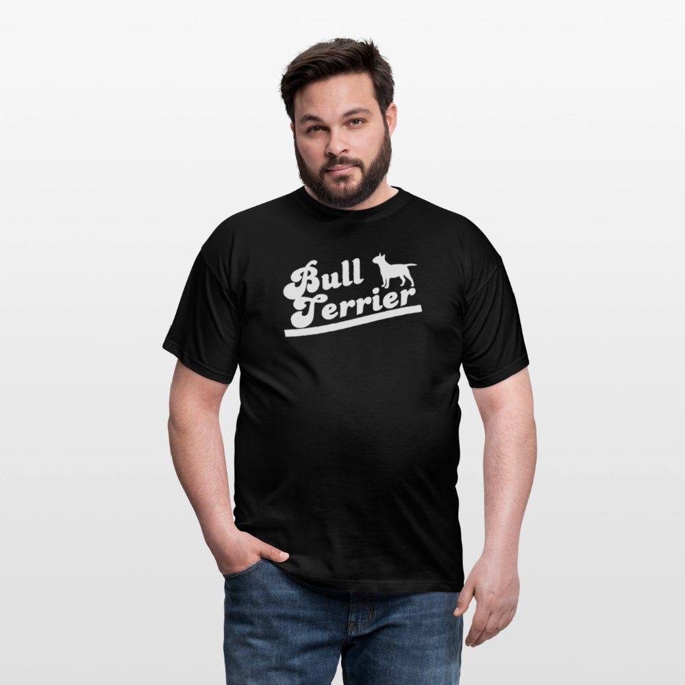 Bull Terrier-Schriftzug | Männer T-Shirt - Schwarz