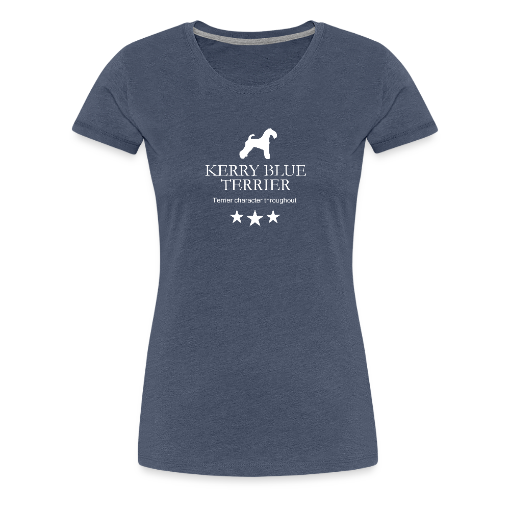 Women’s Premium T-Shirt - Kerry Blue Terrier - Terrier character throughout... - Blau meliert