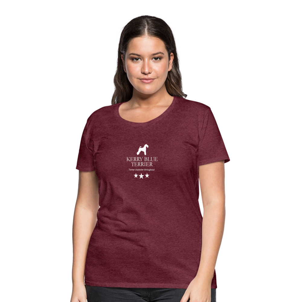 Women’s Premium T-Shirt - Kerry Blue Terrier - Terrier character throughout... - Bordeauxrot meliert