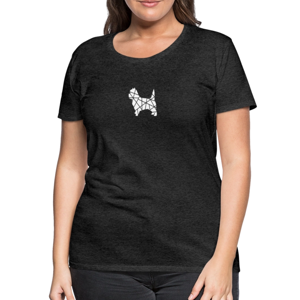 Women’s Premium T-Shirt - Cairn Terrier geometrisch - Anthrazit