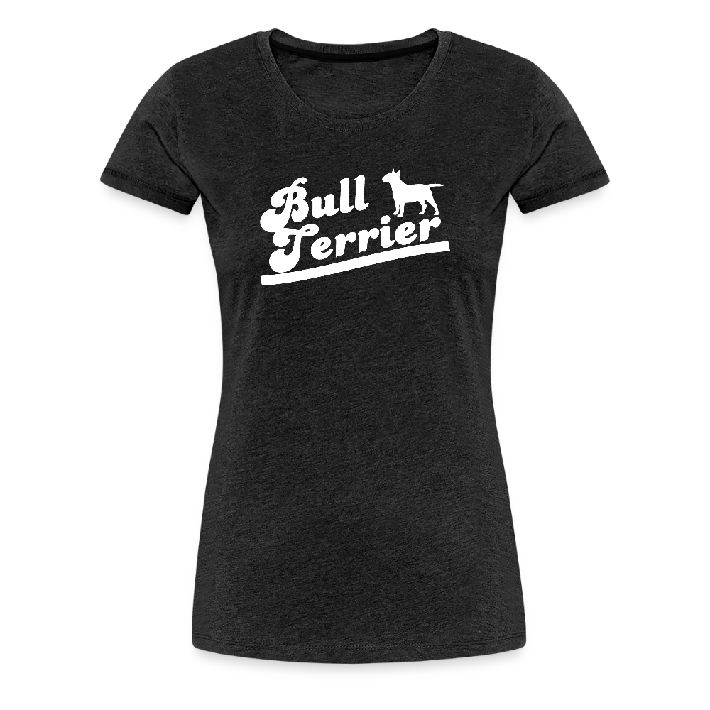 Women’s Premium T-Shirt - Bull Terrier-Schriftzug - Anthrazit