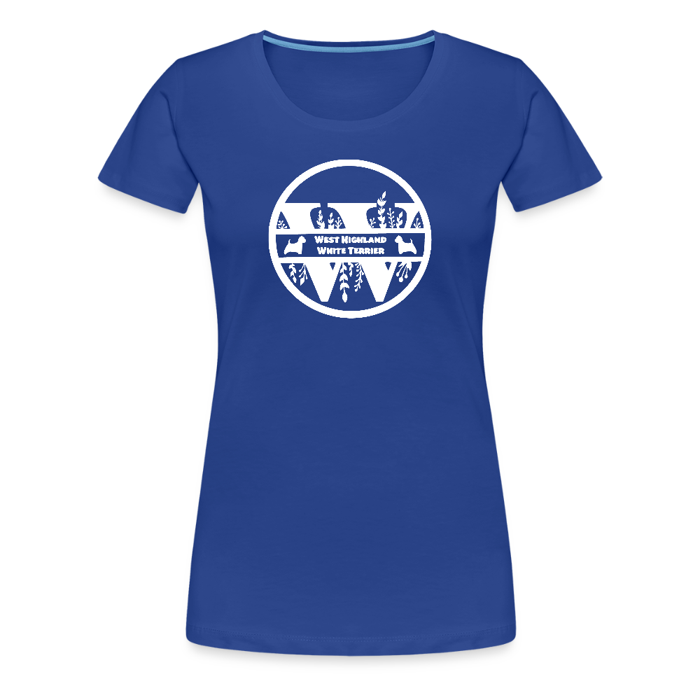 Women’s Premium T-Shirt - West Highland White Terrier - Monogramm - Königsblau