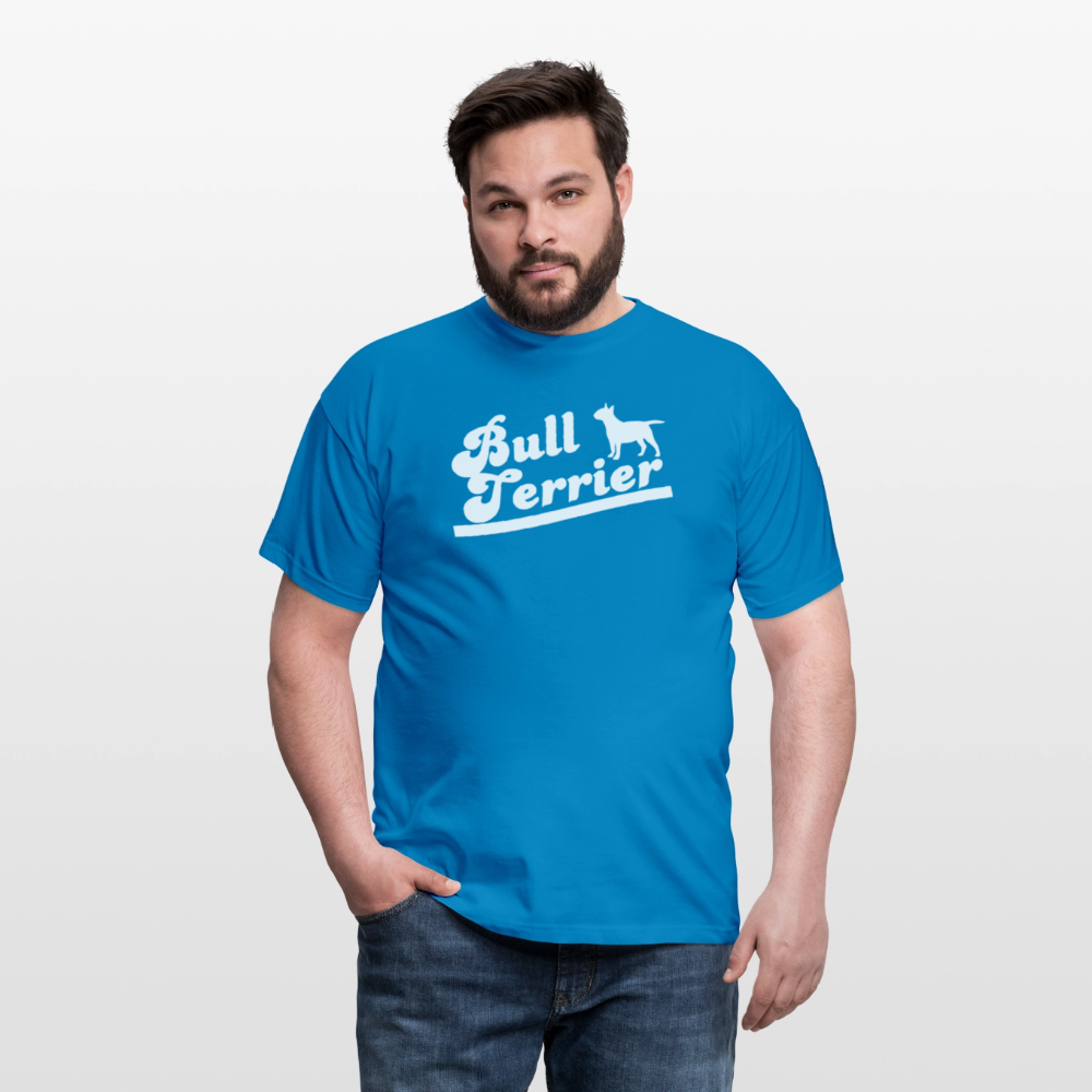 Bull Terrier-Schriftzug | Männer T-Shirt - Royalblau