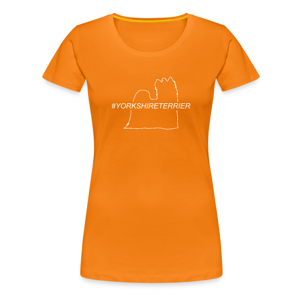 Women’s Premium T-Shirt - Yorkshire Terrier - Hashtag - Orange