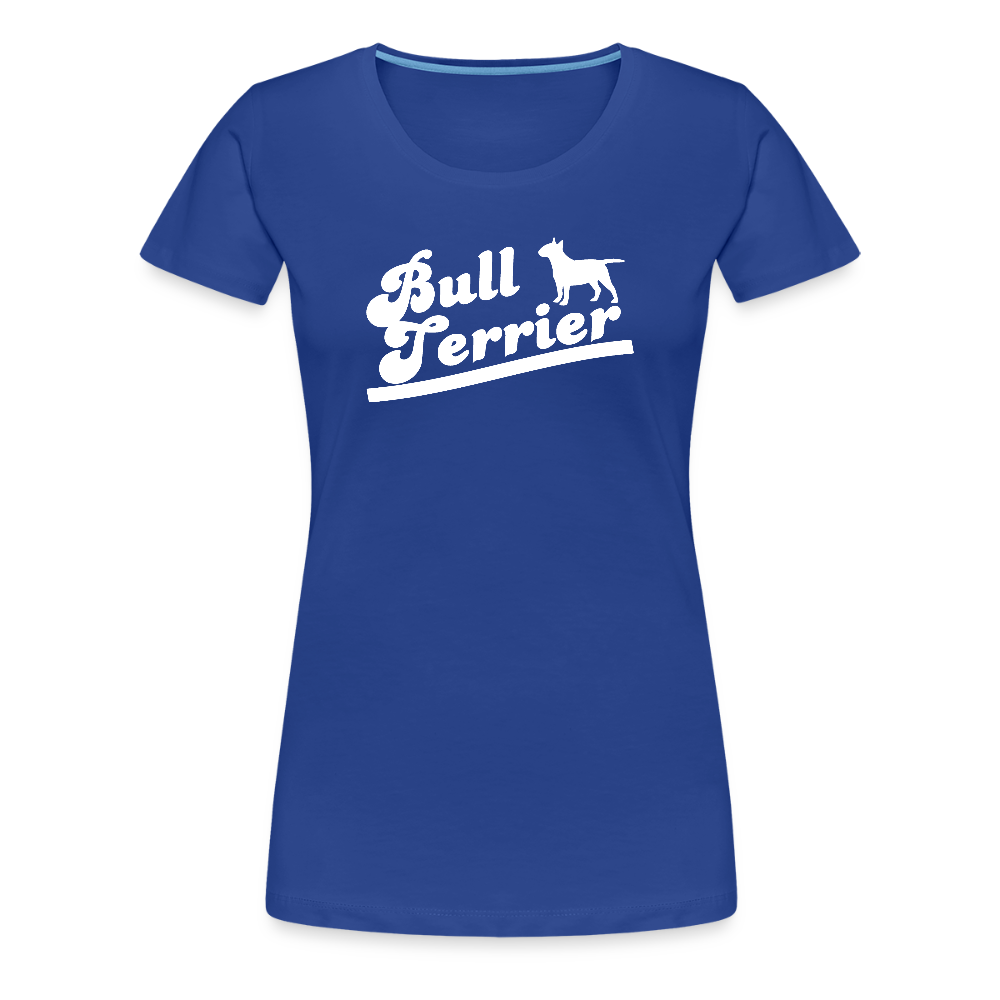 Women’s Premium T-Shirt - Bull Terrier-Schriftzug - Königsblau