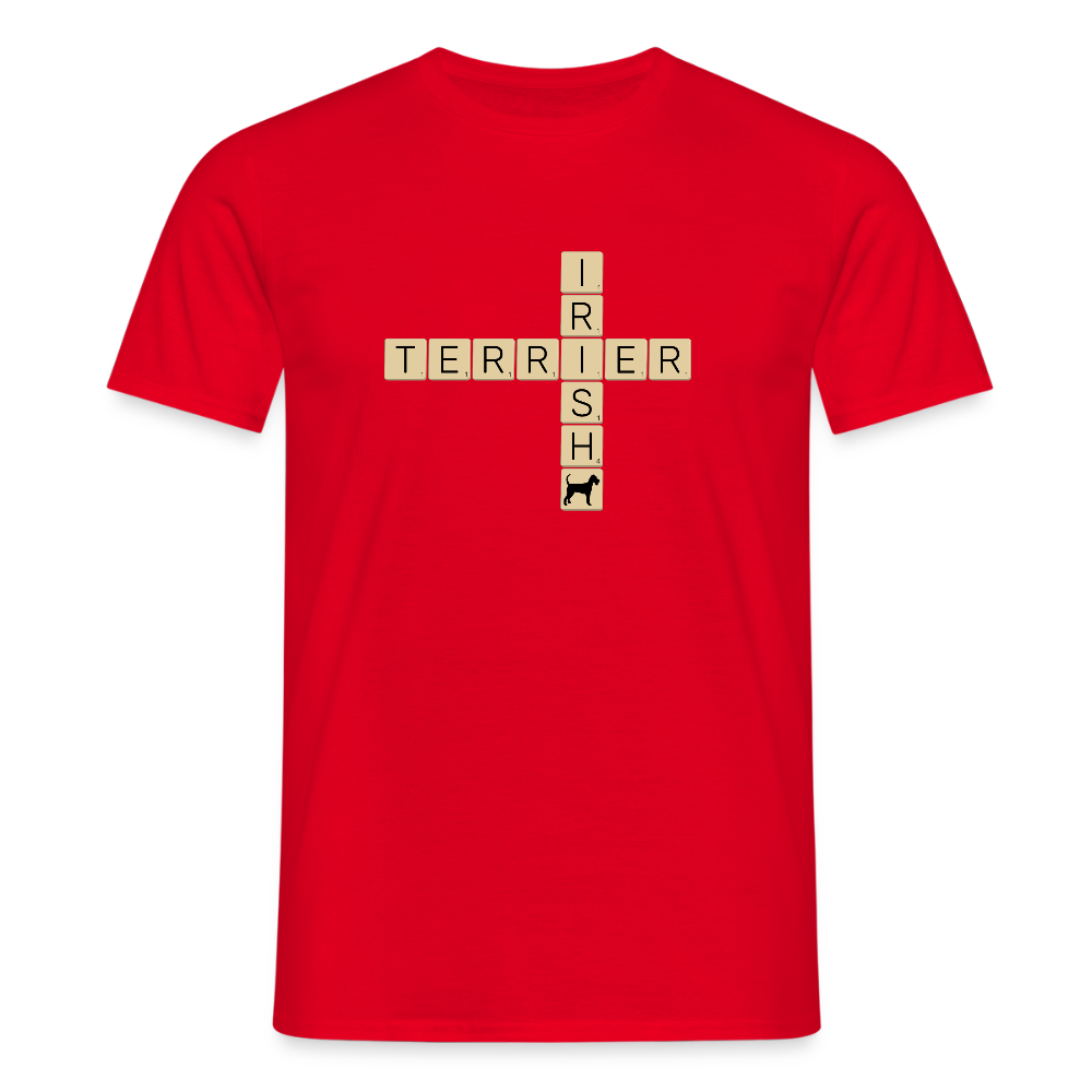 Irish Terrier - Scrabble | Männer T-Shirt - Rot
