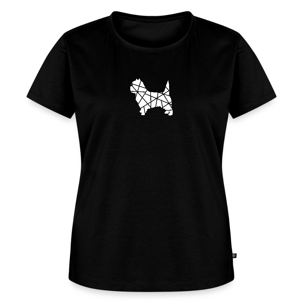 Women’s Premium T-Shirt - Cairn Terrier geometrisch - Schwarz