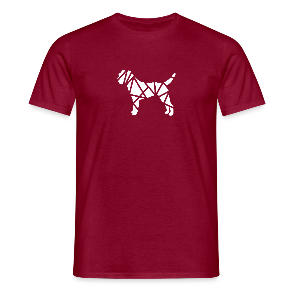 Border Terrier geometrisch | Männer T-Shirt - Ziegelrot