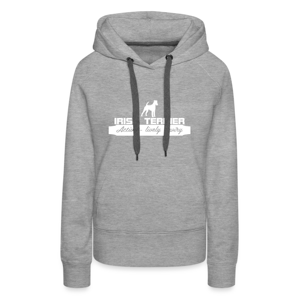 Irish Terrier - Active, lively, wiry... | Frauen Premium Hoodie - Grau meliert