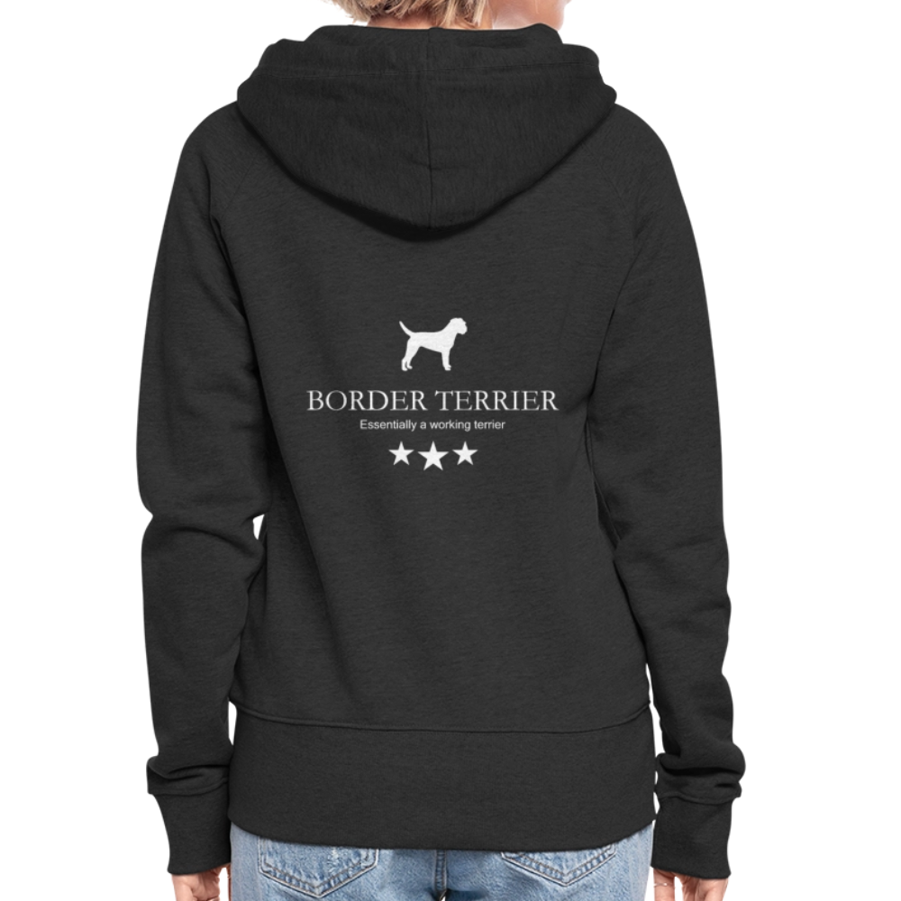 Frauen Premium Kapuzenjacke - Border Terrier - Essentially a working terrier... - Schwarz