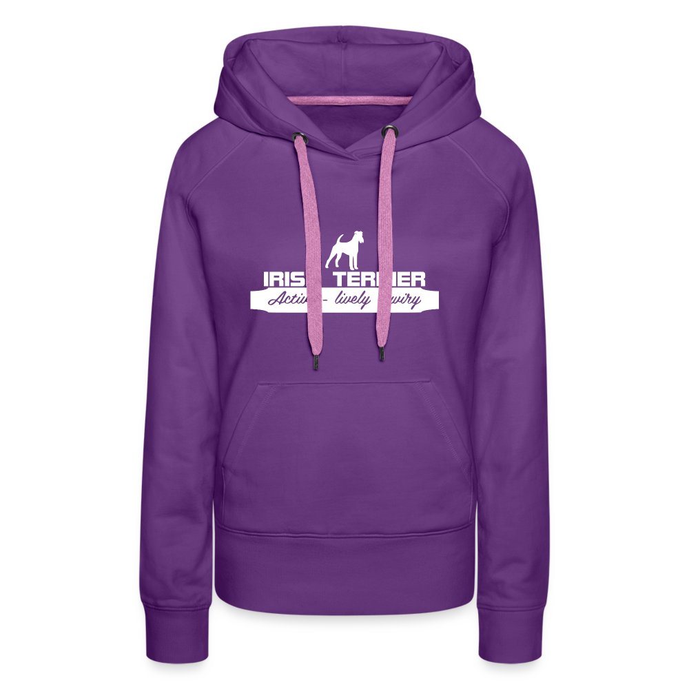 Irish Terrier - Active, lively, wiry... | Frauen Premium Hoodie - Purple