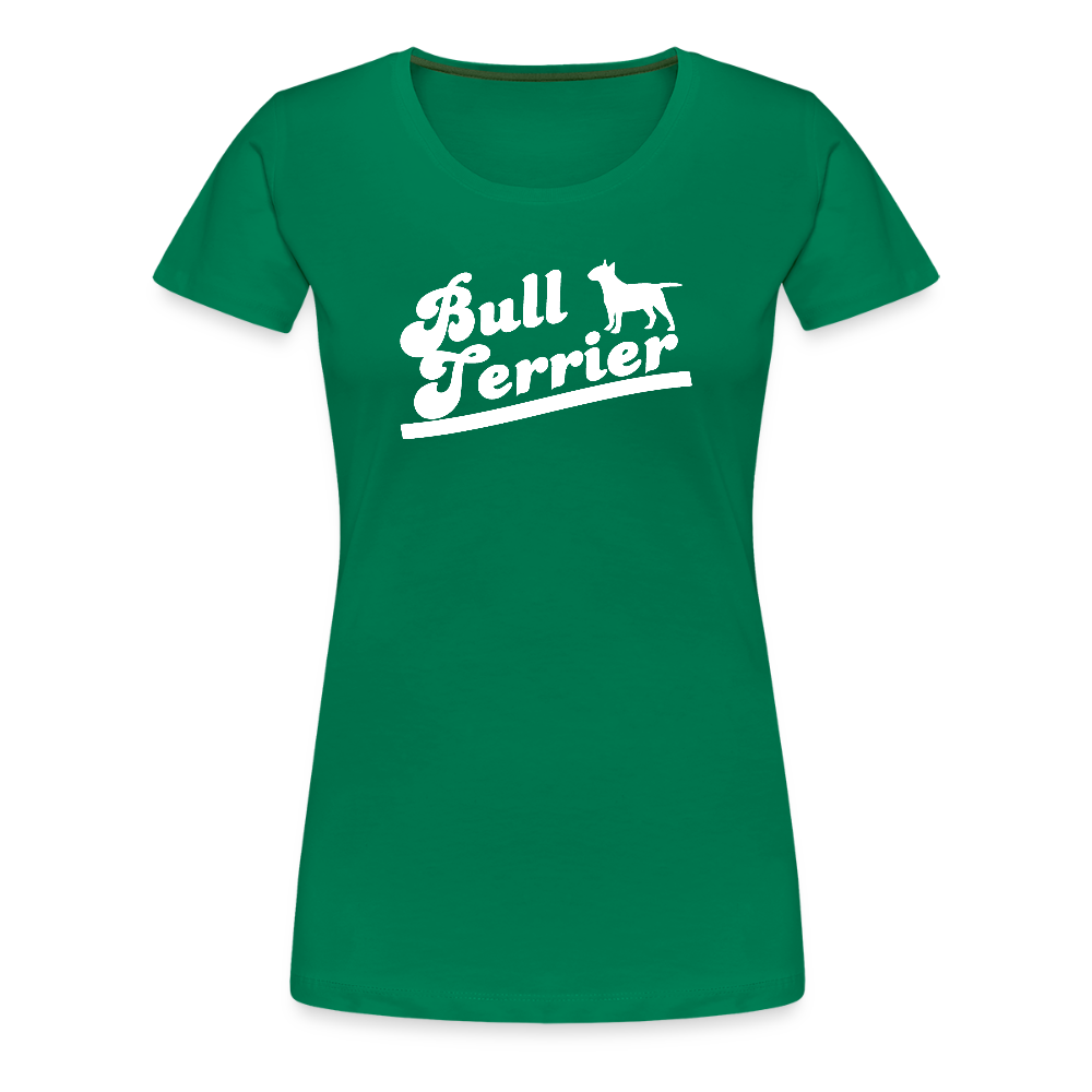 Women’s Premium T-Shirt - Bull Terrier-Schriftzug - Kelly Green