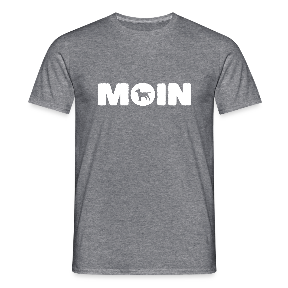 Bull Terrier - Moin | Männer T-Shirt - Graphit meliert