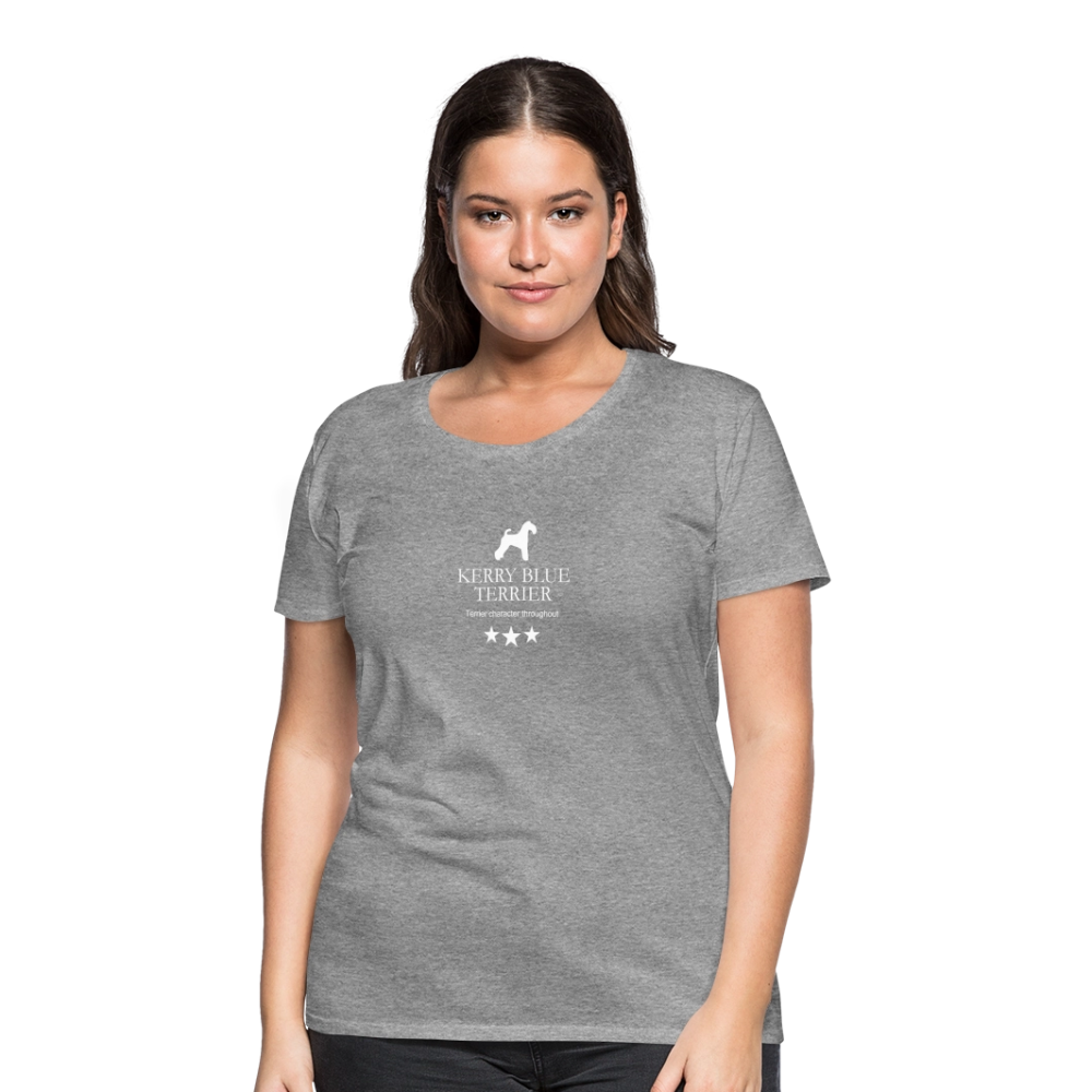 Women’s Premium T-Shirt - Kerry Blue Terrier - Terrier character throughout... - Grau meliert