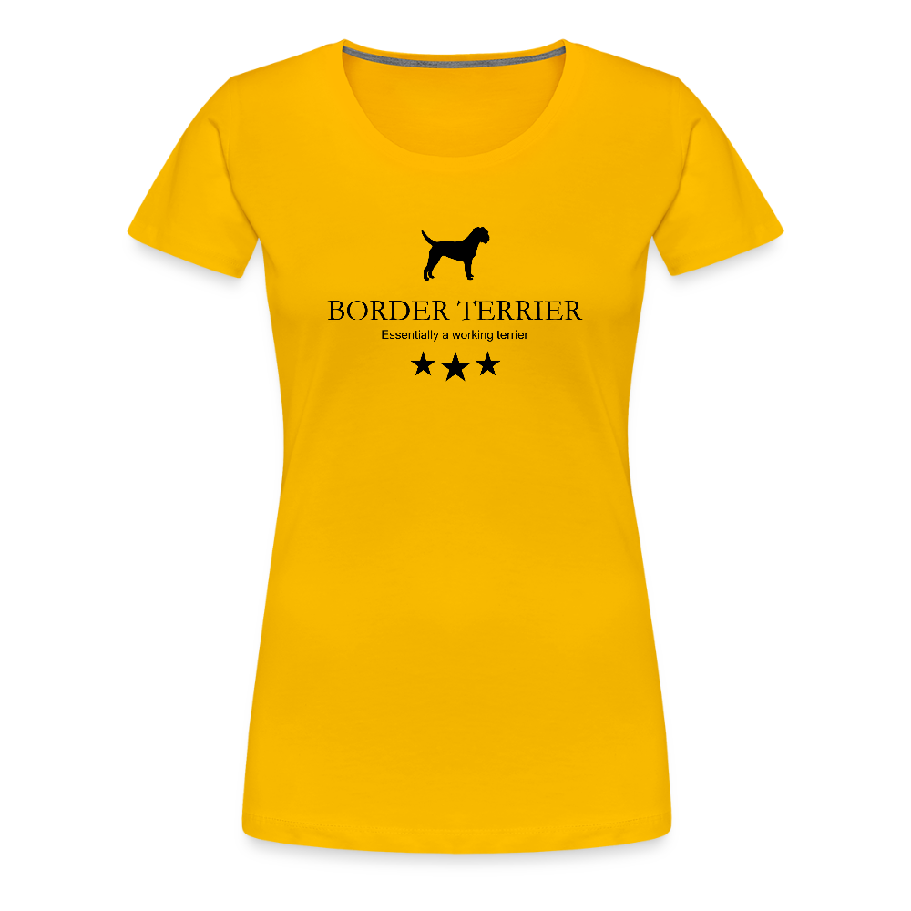 Women’s Premium T-Shirt - Border Terrier - Essentially a working terrier... - Sonnengelb