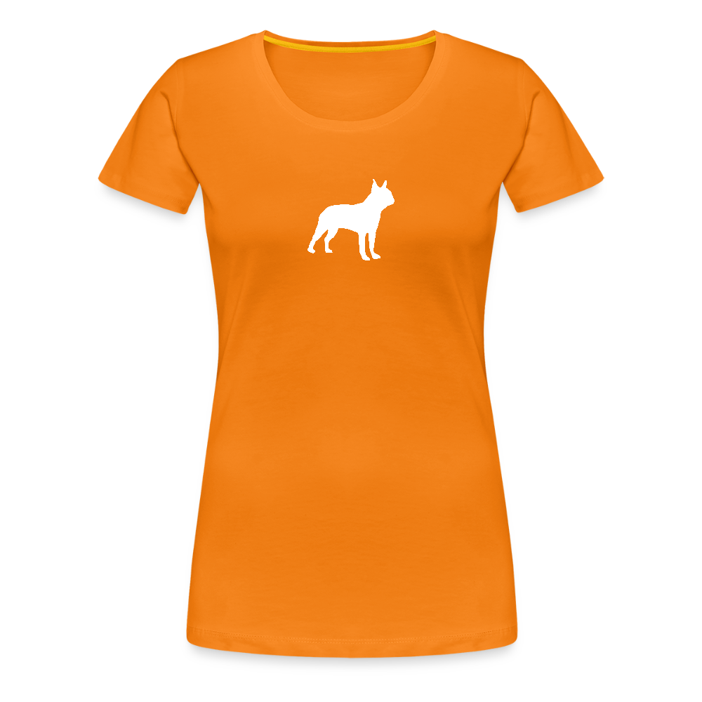 Boston Terrier-Silhouette | Women’s Premium T-Shirt - Orange