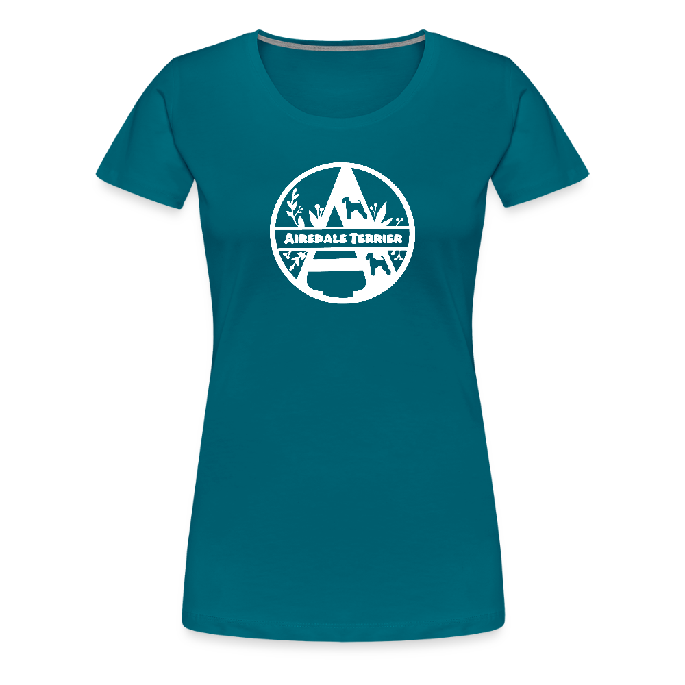 Women’s Premium T-Shirt - Airedale Terrier - Monogramm - Divablau