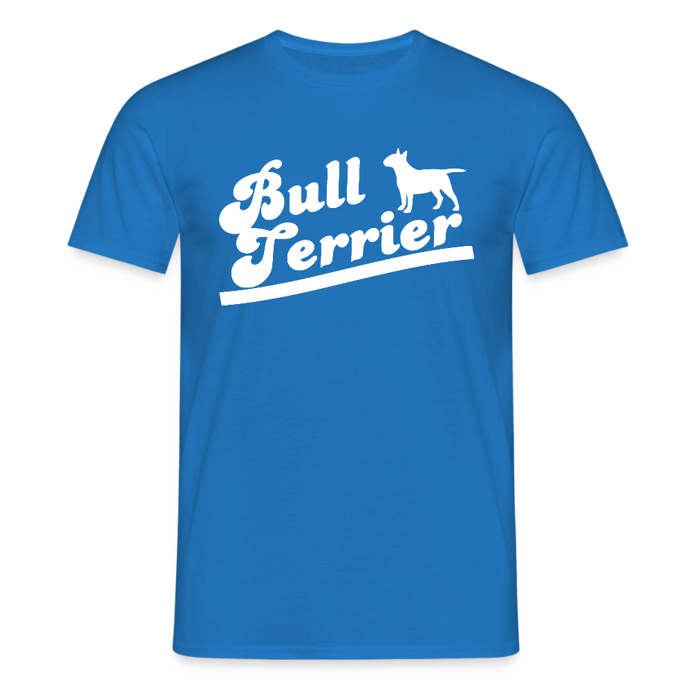 Bull Terrier-Schriftzug | Männer T-Shirt - Royalblau