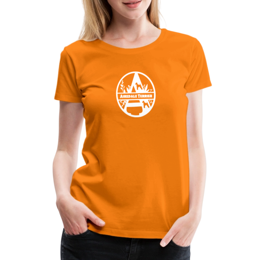 Women’s Premium T-Shirt - Airedale Terrier - Monogramm - Orange