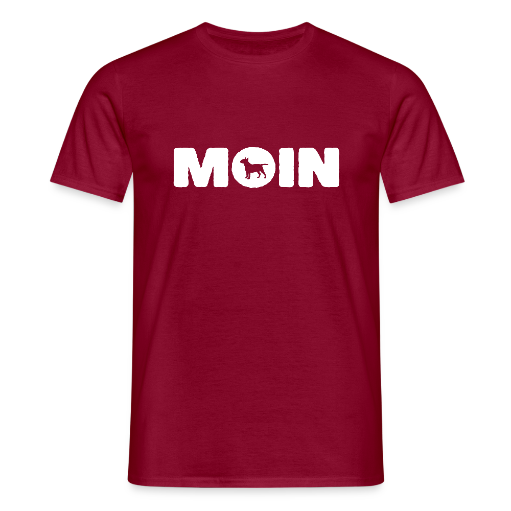 Bull Terrier - Moin | Männer T-Shirt - Ziegelrot