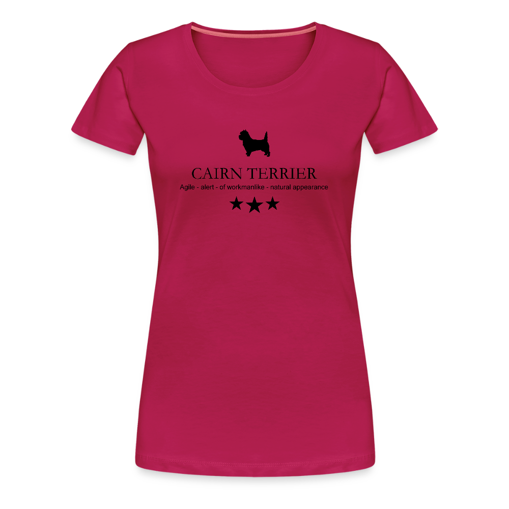 Women’s Premium T-Shirt - Cairn Terrier - Agile, alert, of workmanlinke... - dunkles Pink