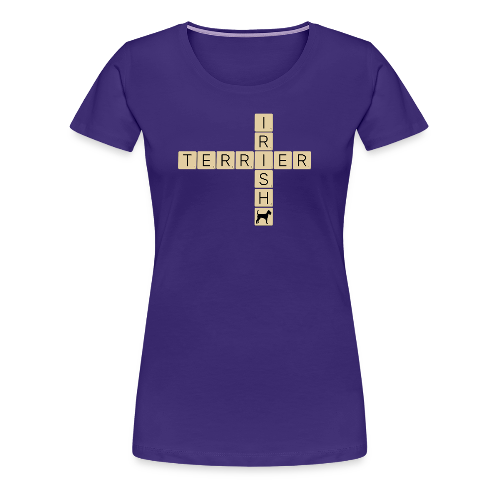 Irish Terrier - Scrabble | Women’s Premium T-Shirt - Lila