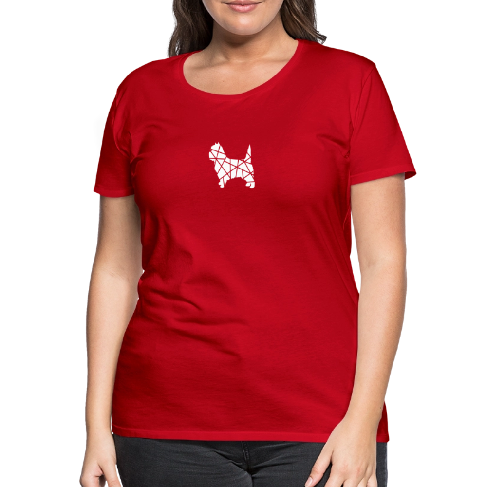 Women’s Premium T-Shirt - Cairn Terrier geometrisch - Rot