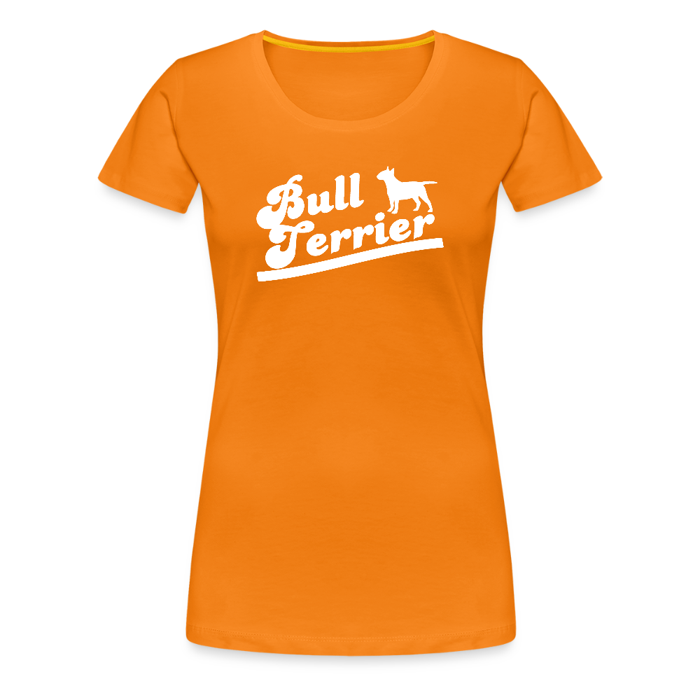 Women’s Premium T-Shirt - Bull Terrier-Schriftzug - Orange