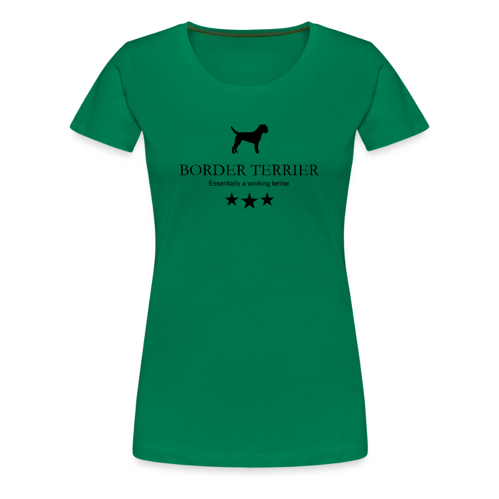 Women’s Premium T-Shirt - Border Terrier - Essentially a working terrier... - Kelly Green