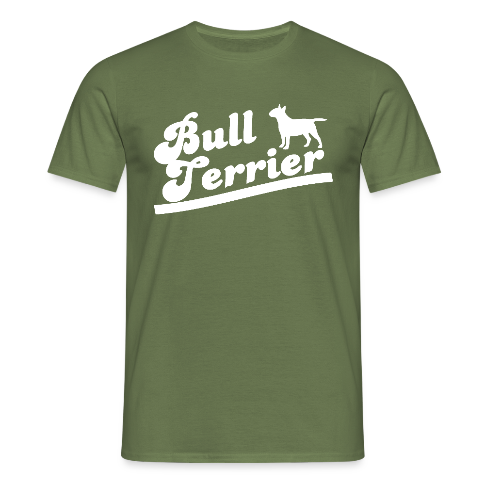 Bull Terrier-Schriftzug | Männer T-Shirt - Militärgrün