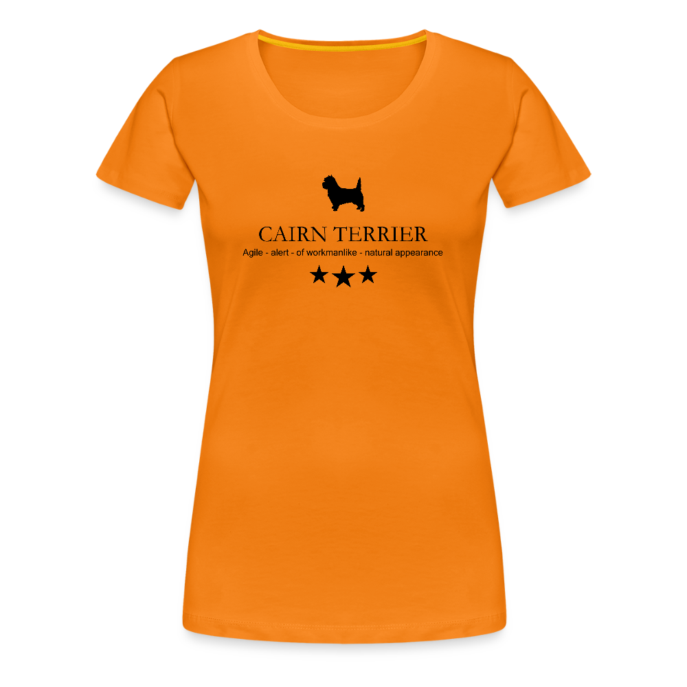 Women’s Premium T-Shirt - Cairn Terrier - Agile, alert, of workmanlinke... - Orange