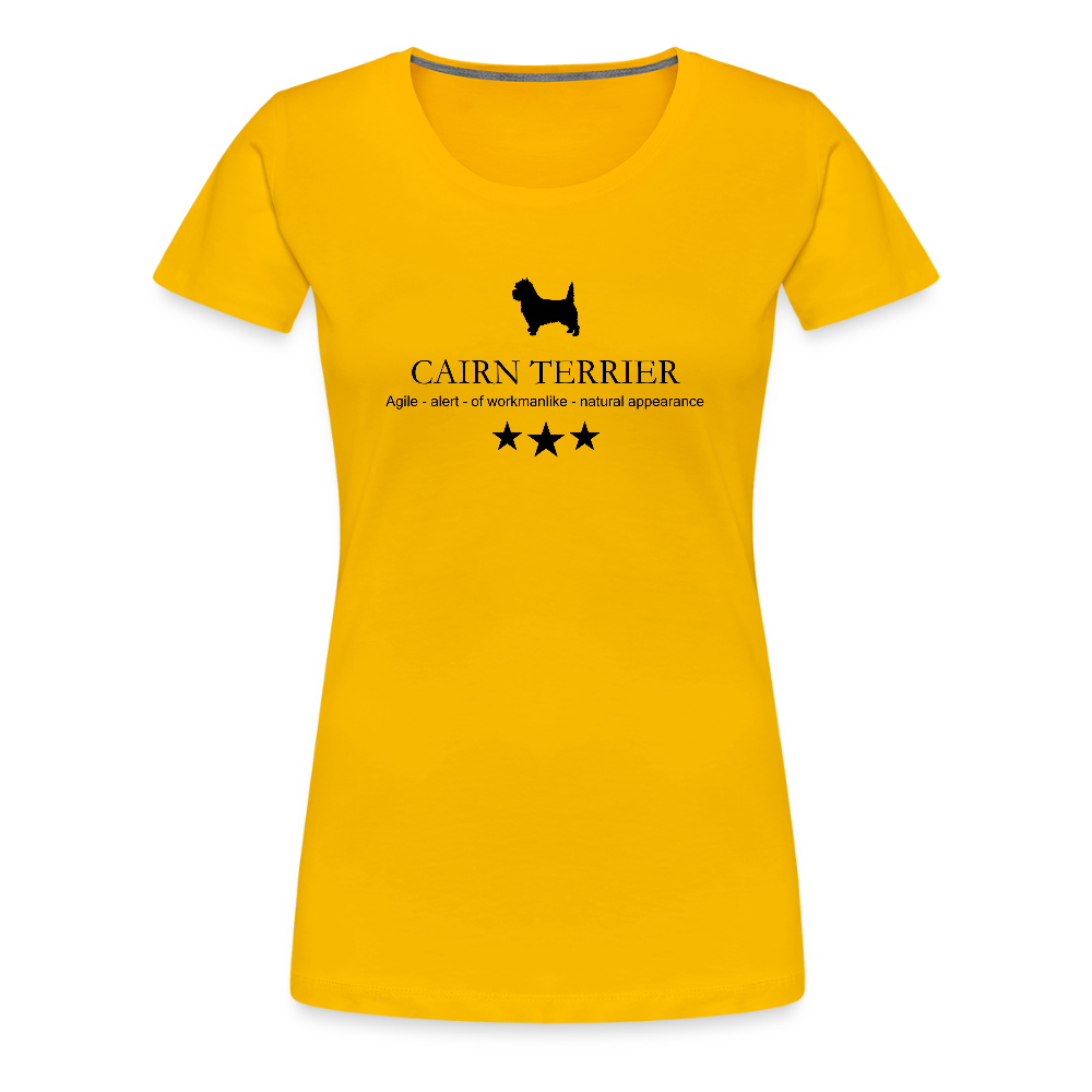 Women’s Premium T-Shirt - Cairn Terrier - Agile, alert, of workmanlinke... - Sonnengelb
