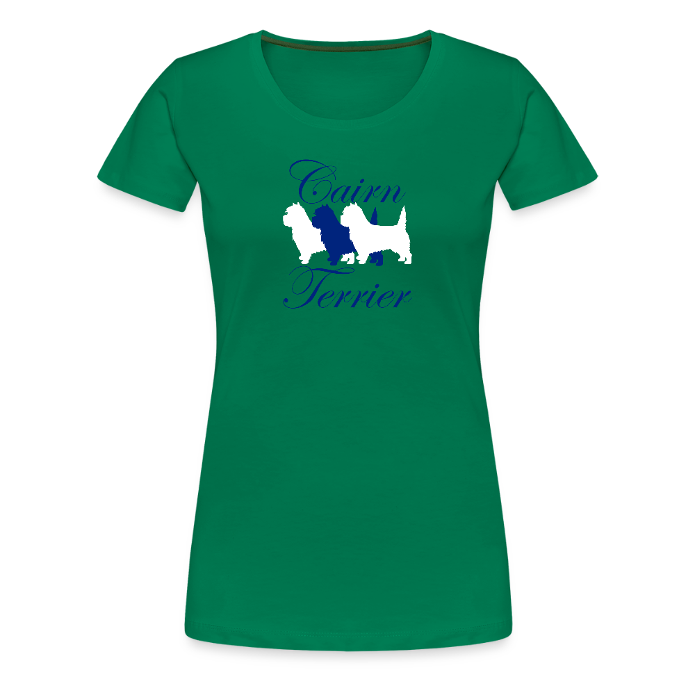 Women’s Premium T-Shirt - Cairn Terrier-Schriftzug - Kelly Green