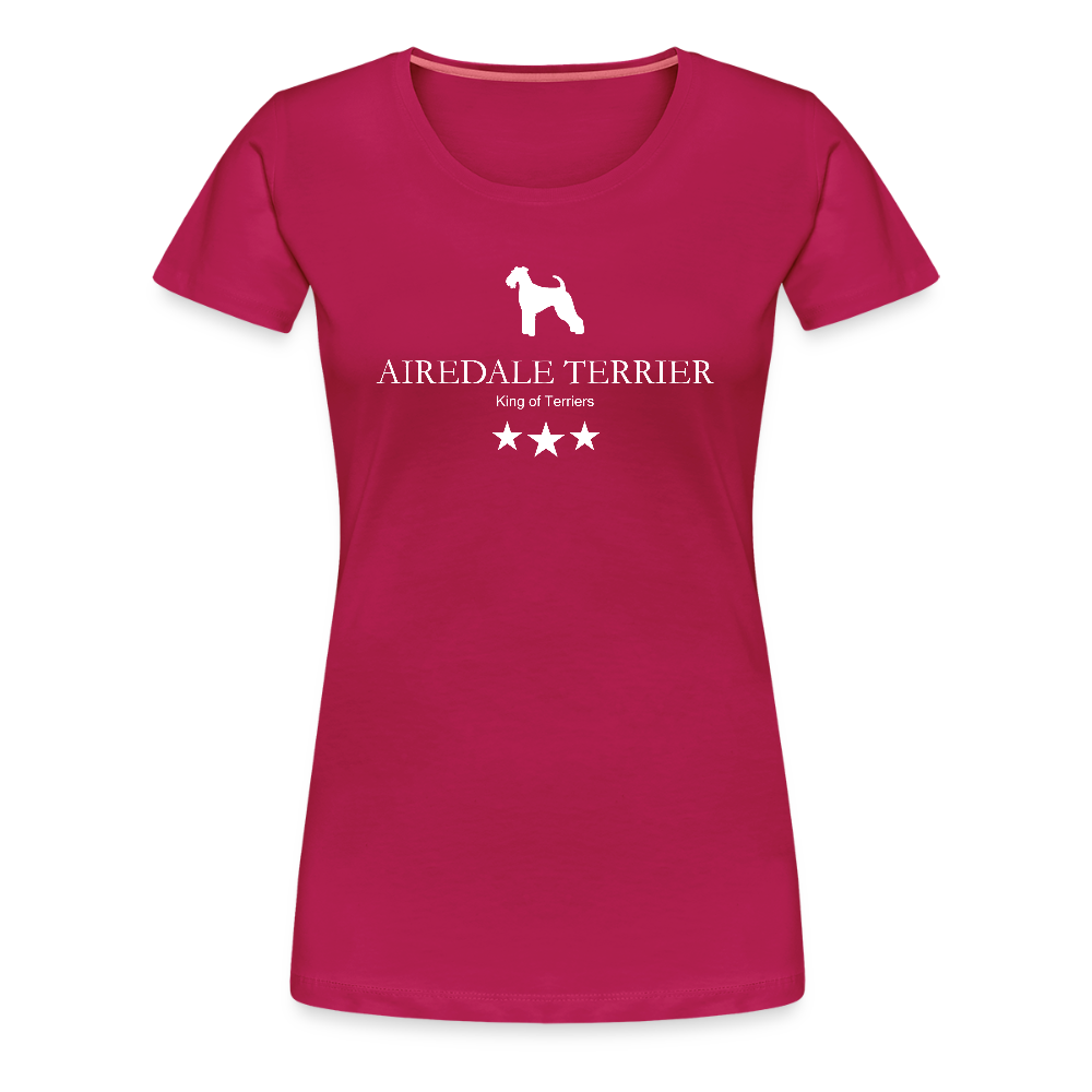 Women’s Premium T-Shirt - Airedale Terrier - King of terriers... - dunkles Pink