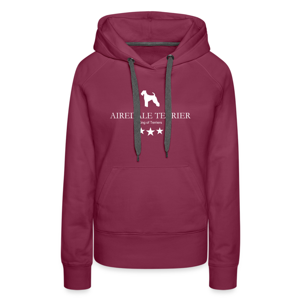 Frauen Premium Hoodie - Airedale Terrier - King of terriers... - Bordeaux