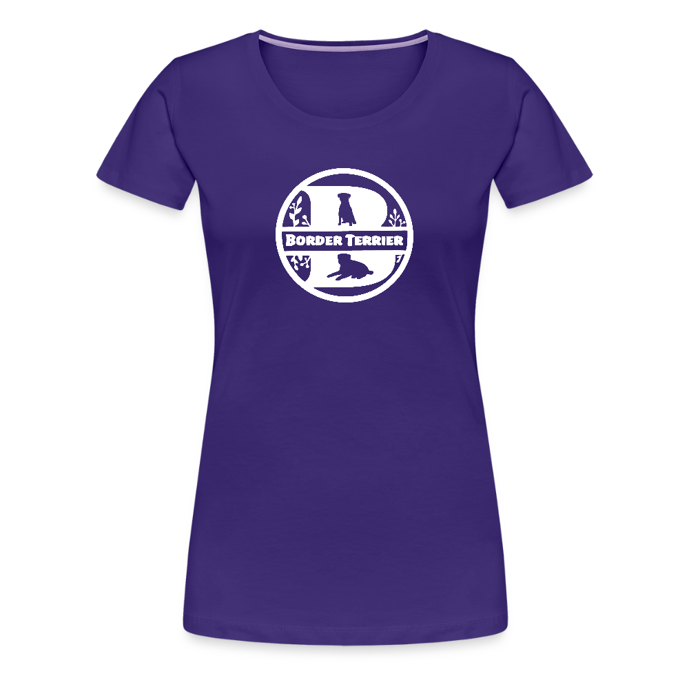 Women’s Premium T-Shirt - Border Terrier - Monogramm - Lila
