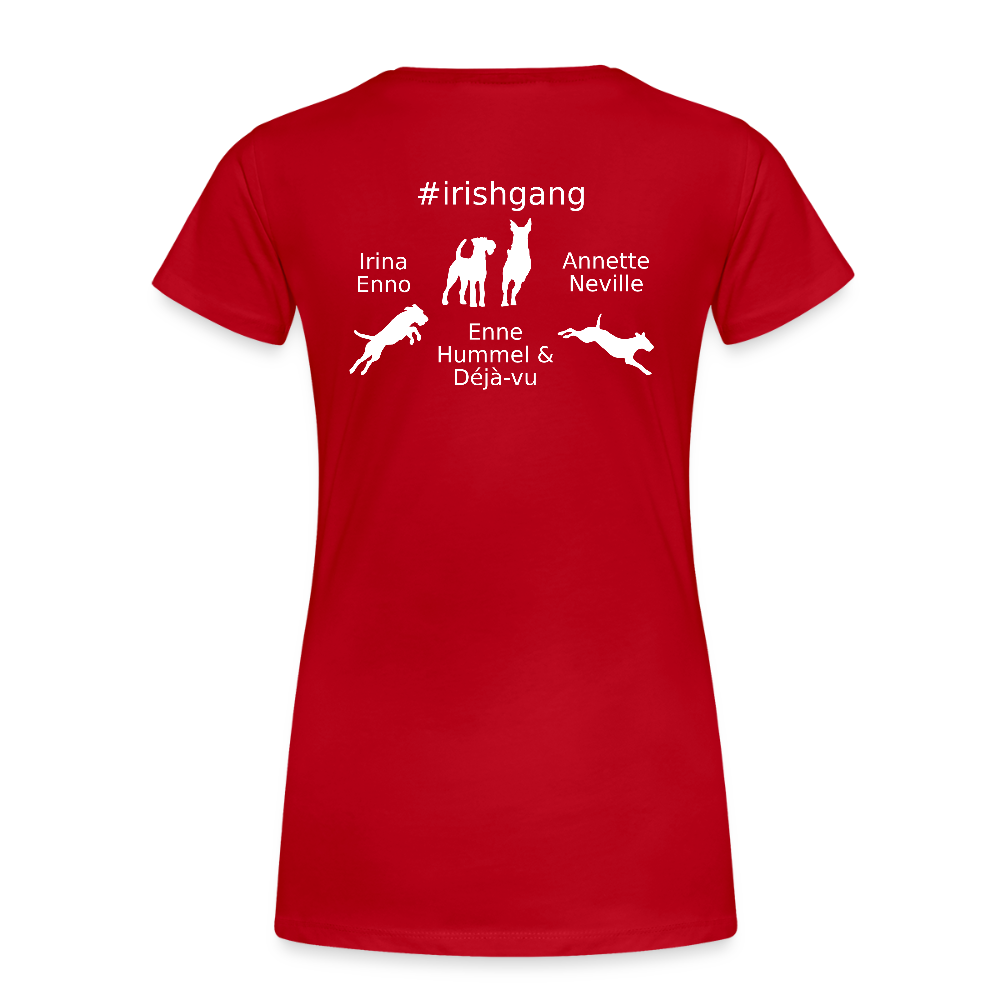 Frauen Premium T-Shirt - #IRISHGANG - Rot