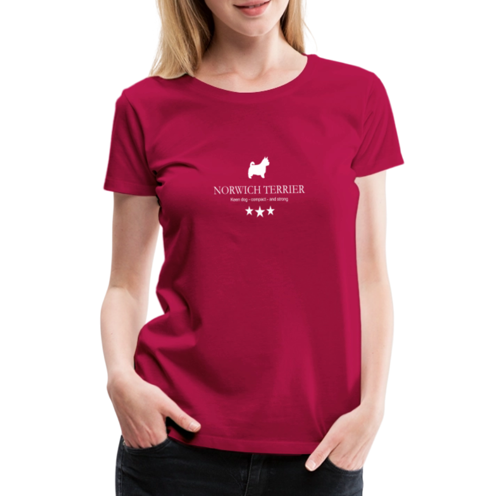 Women’s Premium T-Shirt - Norwich Terrier - Keen dog, compact and strong... - dunkles Pink