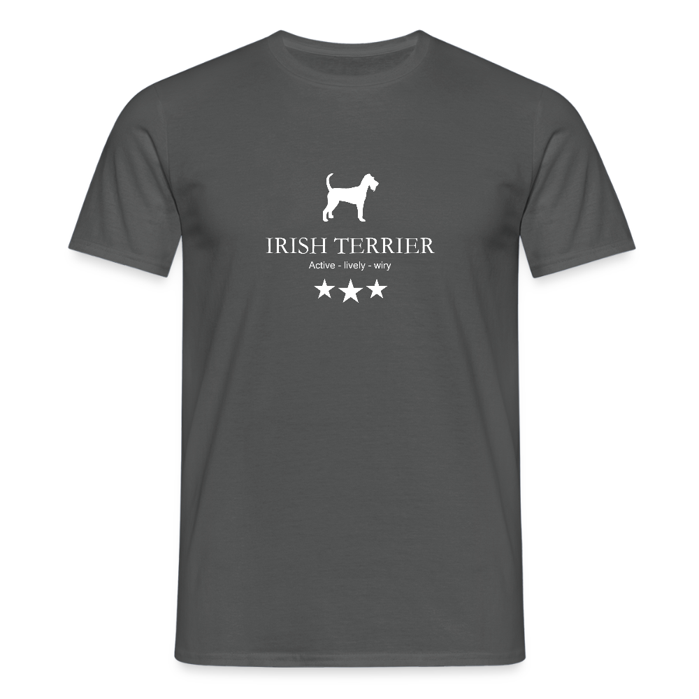 Männer Premium T-Shirt - Irish Terrier - Active, lively, wiry... - Anthrazit