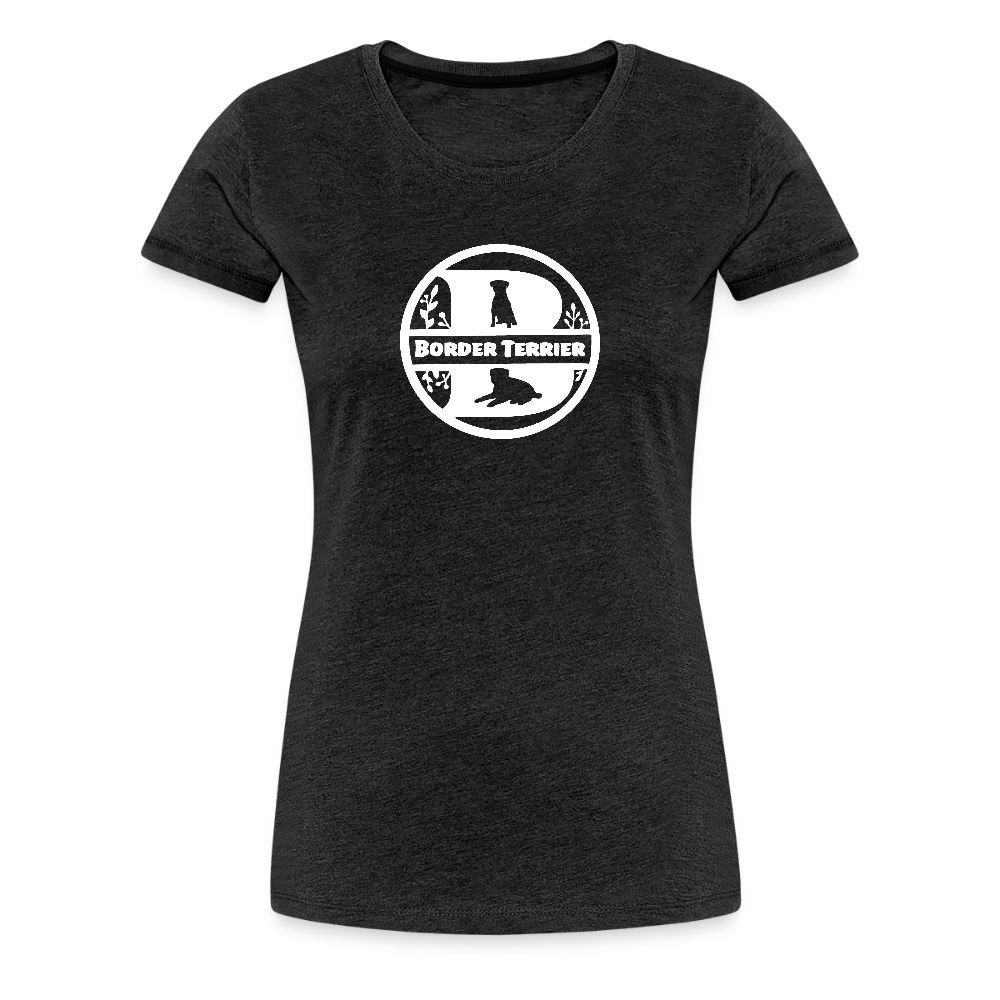 Women’s Premium T-Shirt - Border Terrier - Monogramm - Anthrazit